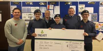 Donation to Bury St Edmunds Air Cadets
