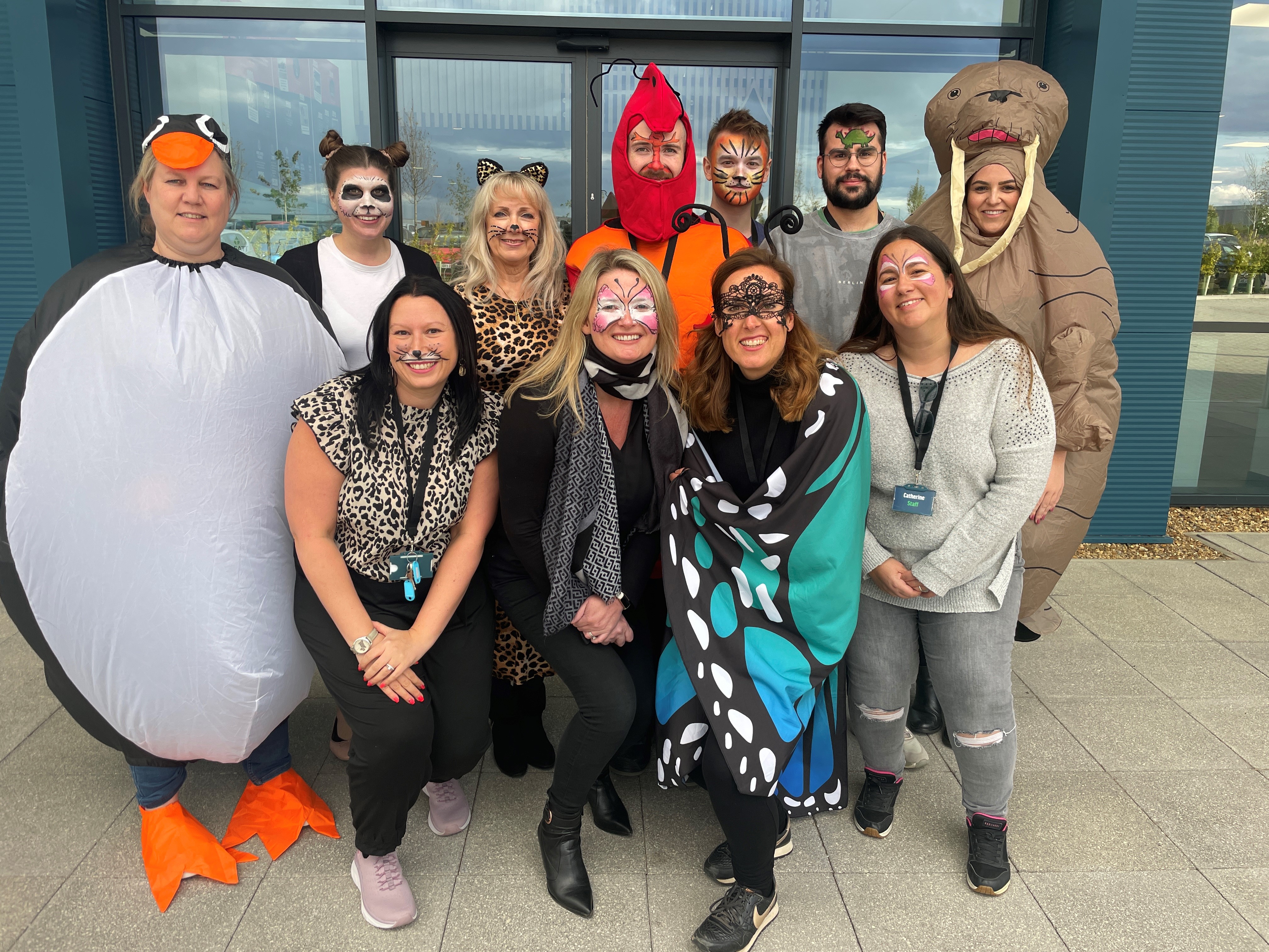 Treatt Uk staff during the wear it wild for WWF charity fundraising day